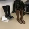 Botas longas de salto alto versáteis e elegantes estilo coreano para mulheres, coleção nova outono/inverno 2026 da moda, botas longas emagrecedoras e versáteis