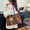 Bolso Cruzado Retro de Gran Capacidad para Hombro y Axila para Mujer 2026 Otoño e Invierno Nuevo Bolso Tote Versátil con Bloques de Color