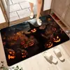 Felpudo de Halloween Transfronterizo Resistente a la Suciedad del Baño Terciopelo de Cristal Absorbente Antideslizante Felpudo para Puerta de Entrada Alfombra de Halloween