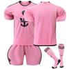 2425 Nuevo Rosa Miami No. 10 Messi No. Jersey 9 Suarez con Calcetines, Versión Exclusiva para Fans Transfronteriza