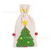 Bolsa de Navidad para guardar regalos, bolsa de Navidad, embalaje de manzana, portátil, creativa, con cordón, bolsa de tela pequeña para dulces
