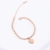 Pulseira de Ouro Rosê simples, de temperamento, pequena, com cintura cheia, feminina, estilo Ins, com margarida pequena, aço titânio, joia para amigas, pronta entrega
