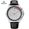 Dropshipping Relógio Masculino Megir Relógio Esportivo Falso Três Olhos Luminoso Relógio de Pulso Masculino 1010g Mostrador Grande