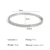 Pulsera Clásica Europea y Americana de Acero Inoxidable Abierta con Oro de 18K, Pulsera que No se Desvanece para Mujer, Conjunto de Pulseras de Circonita de Alta Gama