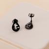 Murciélago fantasma calabaza gato de Halloween y otras formas aretes de acero inoxidable tres colores opcionales fábrica en stock suministro transfronterizo