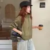 Procesamiento Personalizado Otoño 2026 Nuevo Estilo Coreano Holgada Cuello Alto Corta Chaqueta de Trabajo para Mujer Casual Versátil Impermeable Moderna