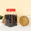 Latas de Plástico de Grau Alimentício para Animais de Estimação de Grande Diâmetro com Tampas de Grande Capacidade para Castanhas de Caju e Pistache Latas Seladas de Fácil Abertura
