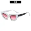 Moda Europea y Americana Nuevas Gafas de Sol Ojo de Gato, Retro Trendy Versátiles Casuales para Hombres y Mujeres, Lentes Anti-UV