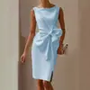 2025 Website Independente de Roupas Femininas Europeias e Americanas Transfronteiriças Vestido com Laço Vestido Curto Vestido Regata