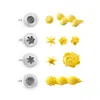 Boquilla Decoradora de Acero Inoxidable 304 de 6 Dientes Mediana Agujero Redondo Dispositivo para Manga Pastelera Herramienta para Hornear Pasteles