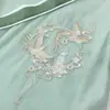 Conjunto Hanfu Bordado Estilo Chino para Niños, Top de Manga Corta para Bebé, Estilo Delgado de Verano, Pantalones Cortos para Niños, Traje Tang de Dos Piezas para Bebé