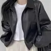 Jaqueta de Couro para Motocicleta Feminina Dongdaemun Coreana 2026, Casaco de Couro PU da Moda e Estiloso da Celebridade da Internet para Mulheres