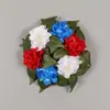 Anel de vela de flor de borboleta artificial estilo europeu para primavera e verão, decoração de festa em casa, feriado, castiçal, guirlanda de plástico