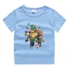 Nova Roupa Infantil Camiseta de Verão com Manga Curta Minecraft para Crianças Camiseta Básica para Meninos Camiseta de Meia-manga para Bebê Top Infantil