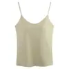 Una generación de camisola sin mangas de primavera y verano para mujer con almohadilla en el pecho, corte ajustado, con tirantes ajustables, espalda descubierta, ropa interior que se puede usar por fuera