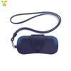 Estuche para gafas de miopía de cuero PU, bolsa de almacenamiento para gafas de sol colgantes, bolsa portátil para gafas de cuero PU resistente a la compresión.