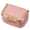 Bolsa Dorada Nueva Anillo de Joyería de Diamantes Dorados Anillo Collar Dorado Aretes Caja de Joyería Bolsa de Almacenamiento Monedero Monedero de Cuero