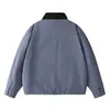 Yidao Vintage 2026 Otoño Nuevo Retro Americano Color Bloque Desgastado Solapa Holgada Chaqueta de Trabajo Detroit para Hombre