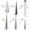 Molde de Tubo Largo de Acero Inoxidable Molde para Hornear Rollos Crujientes Molde para Rollos Sicilianos Tubo Extendido para Freír y Dar Forma Cónica