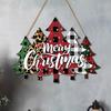 Novo TEMU transfronteiriço para decoração de árvore de Natal cartão de decoração de janela de casa de Natal listagem de artesanato em madeira