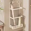 Suporte de Guarda-chuva de Parede para Entrada de Casa, Rack Criativo de Ferro Panda para Armazenamento de Guarda-chuvas