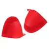 Guantes de silicona gruesa con aislamiento térmico, pinzas de acero inoxidable para bandejas, pinzas para platos, pinzas resistentes a altas temperaturas, pinzas anti-escaldaduras para horno microondas.