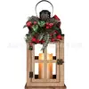 Luz de noche portátil retro nueva transfronteriza luz de ambiente LED luz de viento navideña decoración navideña luz de vela