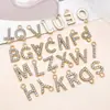 Kc Ponto Dourado Diamante 26 Letras Inglesas Liga de Zinco Pingente DIY Brincos Artesanais Pulseira Colar Acessórios de Joia