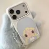 Funda de Teléfono Móvil Linda de Punto Azul para Niña Manzana 17Promax Adecuada para 16Promax Doble Capa 18Pro/15