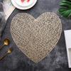 Día de San Valentín Nuevo Amor Mantel Individual Mantel de Mesa PVC Patrón Mantel Individual Estilo Europeo Antideslizante Aislante al Calor Mantel Individual Estilo Occidental Posavasos para Taza de Amor