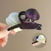 Presilha de Cabelo com Toque de Luxo, Presilha Grande de Tubarão para a Parte de Trás da Cabeça, Grampo de Cabelo com Laço para Penteados Presos, Adequado para Cabelos Grossos