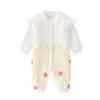 Roupas de bebê 0-18 meses primavera, outono e inverno Macacão de bebê Lua Cheia feminino de um ano Khaki macacão de escalada fofo