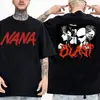 Camiseta Estampada de Desenho Animado Anime Nana Osaki Masculina de Manga Curta Alta Qualidade Moda de Rua Harajuku