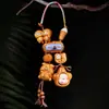 Sándalo Dorado Talla DIY Colgante de Coche Animal de Dibujos Animados Lindo Borla Encanto para Bolso Versátil Juguete de Moda Adorno Colgante
