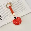 Nuevo Llavero de Calabaza de Diamantes Completos de Cristal Halloween Creativo Strass Moda Colgante de Bolso Adorno para Llave de Coche