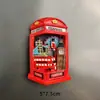Ímã de Geladeira Resina Londres, Reino Unido Cabine Telefônica Urso de Londres Lembrança de Viagem Ônibus de Dois Andares Adesivo Magnético Sucção Magnética