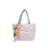 Chaqueta de Plumas de Moda para Llevar en la Mano Bolso Tipo Cubo de Gran Capacidad Primavera 2025 Nuevo Moda Coreana Bolso de Hombro Casual de Moda