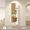 Pintura Decorativa para Entrada Estilo Crema de Tronco, Planta Verde Hidropónica Extremadamente Simple, Pintura Colgante de Arenisca para Pasillo de Entrada Francés con Sensación de Lujo
