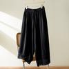 Pantalones Anchos de Algodón Cocoon Color Café para Mujer Primavera y Otoño 2026 Pantalones Cortos Sueltos con Adorno de Encaje y Diseño Hueco Pantalones Casuales