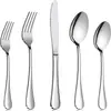 Juego de Cuchillo, Tenedor y Cuchara de Acero Inoxidable 304L con Impuestos Incluidos para Uso Doméstico y de Hotel, Cuchillo y Tenedor de Acero Inoxidable para Filete Estilo Occidental, Cuchillo para Postre, Cucharilla de Café, Tenedor para Fruta