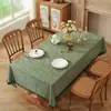 Mantel con borlas para uso doméstico, estilo pastoral, fresco y elegante, encaje de jacquard, mantel rectangular para comedor, decoración de mesa de café, añade un sentido de ambiente