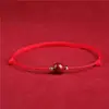 Tornozeleira de Corda Vermelha com Contas de Cinábrio Haoyun para Mulheres Benmingnian Pulseira da Paz Pulseira Simples Design de Nicho Ins Tendência Estudante