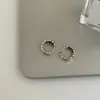 S925 Mismo Estilo Estilo Frío Retro Círculo de Espiga de Trigo Hebilla de Oreja Pendientes Exquisitos de Nicho Coreano del Sur Combinación Perfecta para Mujer