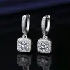 Aretes en vivo para mujer estilo ins amor plata de ley S925 circonita aretes de circonita de seis garras aretes brillantes