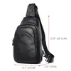 Bolso Cruzado de Hombro de Cuero Genuino Personalizado para Hombre Bolso Cruzado de Pecho de Moda para Viaje Bolso Cruzado de Pecho para Hombre
