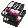 Caja de almacenamiento de tela tipo cajón para ropa interior con múltiples compartimentos, plegable y dividida para organizar panties y calcetines
