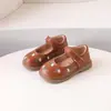 Frete Grátis Sapatos de Couro Princesa para Meninas 2024 Primavera Outono Flores Estilo Chinês Sapatos de Dança Sapatos Bordados Sapatos Individuais para Crianças de Tamanho Médio e Grande