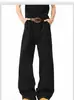 Pantalones casuales de trabajo de color sólido estilo americano para hombre, corte limpio, nueva colección primavera/otoño, corte holgado, versátiles, de pierna curva, pierna ancha