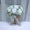 192 Noiva Mori Casamento Flor Simulação Rosa Laço Borla buquê Casamento Adereços para Fotos de Casamento