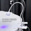 Lámpara de Uñas con Interruptor de Pie para Secado Rápido de Uñas Postizas, No Oscurece, Portátil, Lámpara de Horneado con Clip, Herramienta Profesional para Salones de Uñas